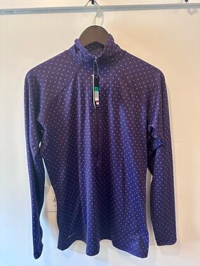 Nike Purple Long-Sleeve Quarter Zip with Light Dot Print